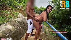 Baiano Fucks Krisshotwife on Trail as Cuckold Films Creampie