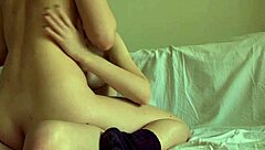 Beautiful homemade lesbian couple tribs clits humping passionately