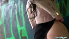 sexy brunette fucks outdoors to spite ex in public reality suck