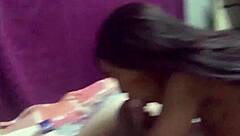 Black whore's ultimate handjob blowjob seduces small cock