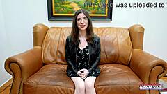 Petite inked milf Hazel O'Connor sloppy deepthroat rimjob dildo gulp