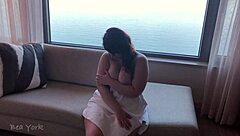 Curvy brunette Bea York sweet cum jerk off commands