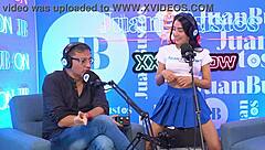 little kinky colombian mayraoficial squirts wildly on sybian machine during juan bustos podcast