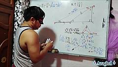 19-Year-Old Nerdy Asian Student Learns Trigonometry in Steamy Bedroom Teacher Session