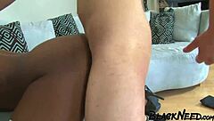 Ebony deepthroats big black cock sloppy
