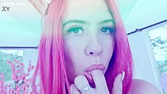 redhead's first anal creampie ends in cum-guzzling facial
