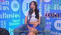 little kinky colombian mayraoficial squirts wildly on sybian machine during juan bustos podcast