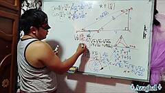 19-Year-Old Nerdy Asian Student Learns Trigonometry in Steamy Bedroom Teacher Session