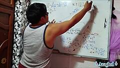 19-Year-Old Nerdy Asian Student Learns Trigonometry in Steamy Bedroom Teacher Session
