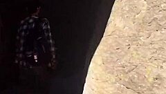 She Deepthroats Monster Cock on Public Trail Swallowing Cum