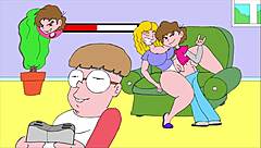 relaxing flashes and erotic play on the cozy couch