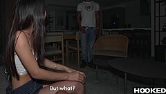 Best friend lets me creampie his petite latina's tight pussy roughly