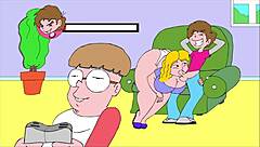 relaxing flashes and erotic play on the cozy couch