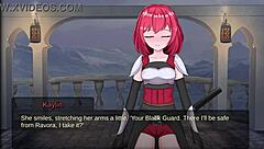 Futanari slave submits in bondage realms game