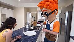 Sage Hunter rides athletic cock after interview creampie drill