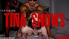 Tina Snow gets smashed raw late night by huge BBC in garage