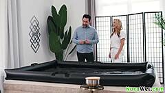 Tommy Pistol and Busty Blonde Teen Summer Vixen Nuru Massage Seduction