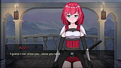 Futanari slave submits in bondage realms game