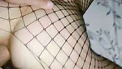 Skinny latina wife model strips homemade lingerie