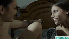 Lesbian babes seductively lick finger wet pussies to orgasm