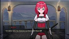 Futanari slave submits in bondage realms game