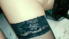 Skinny latina wife model strips homemade lingerie