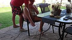 detailed mutual masturbation standing fuck with blonde babe pussy