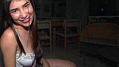 Best friend lets me creampie his petite latina's tight pussy roughly