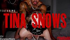 Tina Snow gets smashed raw late night by huge BBC in garage