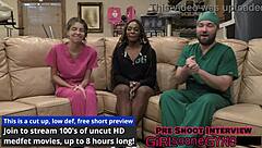 doctor's new scrubs tease patient with closeup pussy play