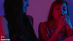 Redhead Femdom Demands Foot Worship from Bound Slave