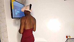 skinny small waist maid babe sucks cock professionally