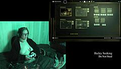 naked fat brunette with big tits plays alan wake 2