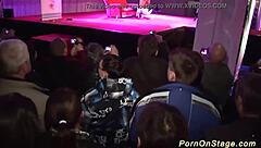 Wild Lesbians Lick and Toy in Public Orgy