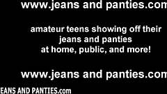 these tight jeans hug my 18yo ass so perfectly before stripping