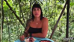 Stepbrother Fucks Big Ass Sayafit Public River Cowgirl