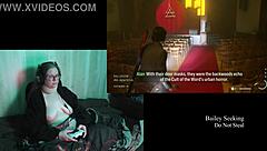 naked fat brunette with big tits plays alan wake 2