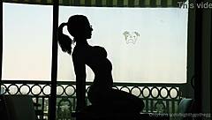 bigtittygothegg rides dildo on her shaved big ass