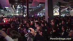 Wild Lesbians Lick and Toy in Public Orgy