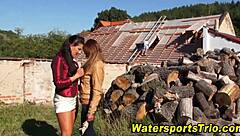 Outdoor Golden Shower Threesome Fetish HD