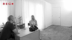 tiny blonde kendi fists ass on huge white cock