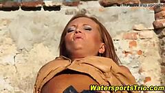 Outdoor Golden Shower Threesome Fetish HD