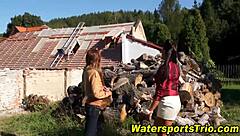 Outdoor Golden Shower Threesome Fetish HD