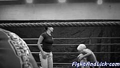 Lesbian Babes Sixty-Nine Lick Pussies After Wrestling