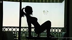 bigtittygothegg rides dildo on her shaved big ass