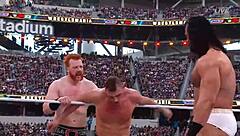 gunther battles sheamus and drew mcintyre for intercontinental title at wrestlemania 39