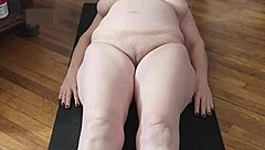 milf's big tits and ass in naked yoga... jerk off while i stretch?
