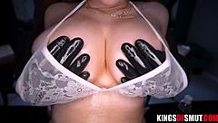 busty oiled milf fucked hard by black masseur
