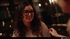 Vampire Blonde Seduces Nerdy Girl in Gothic Manor