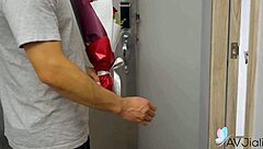 Taiwanese stacy big tits bounce in closeup doggystyle creampie